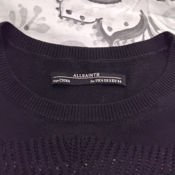 All Saints Black Marlier Dress - 2 - Picture 8 of 8